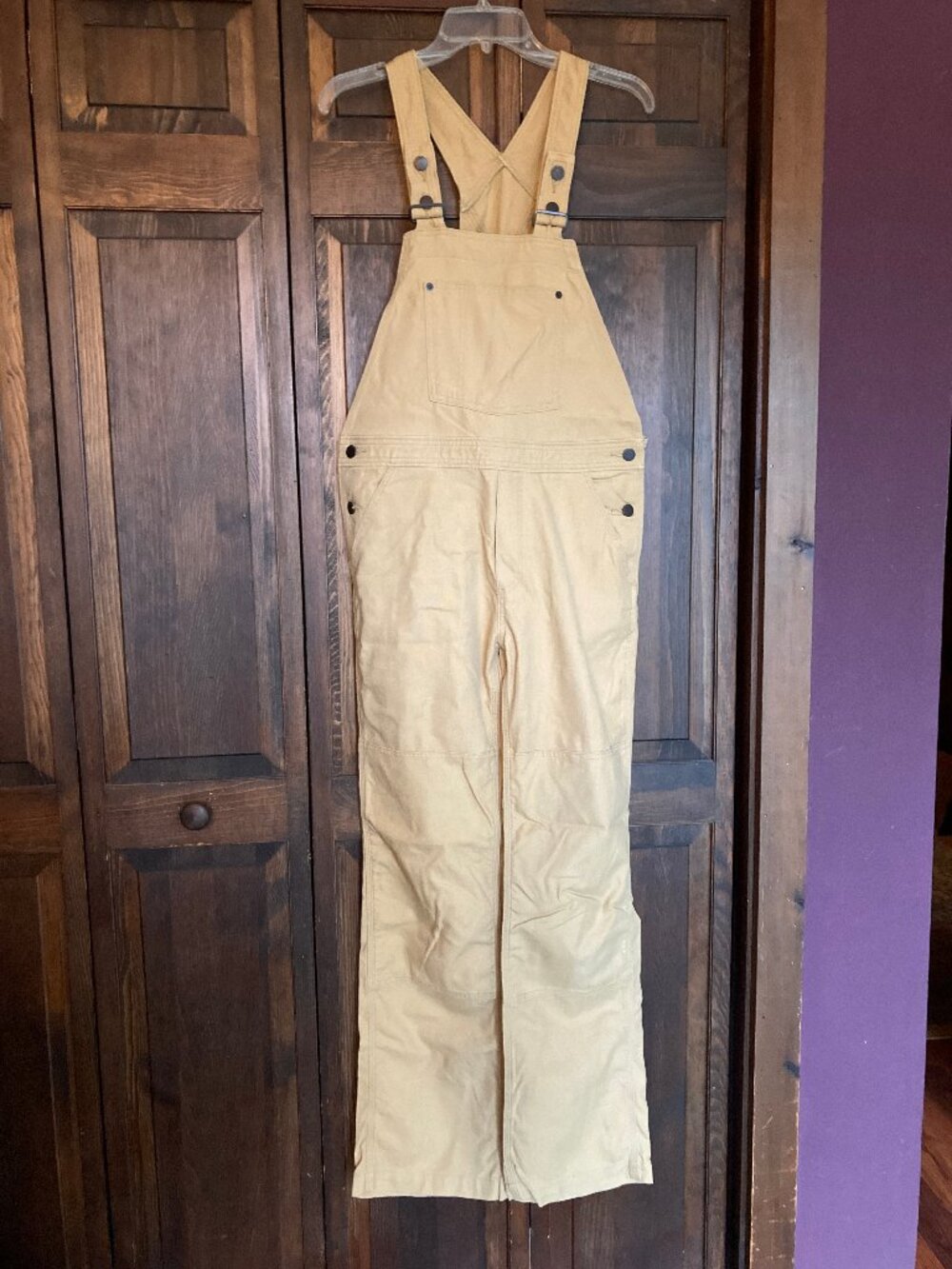 Patagonia Women's Hemp Cotton Canvas Overalls Tan Size M